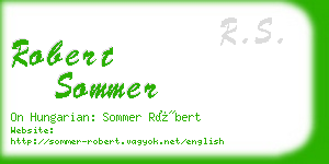 robert sommer business card